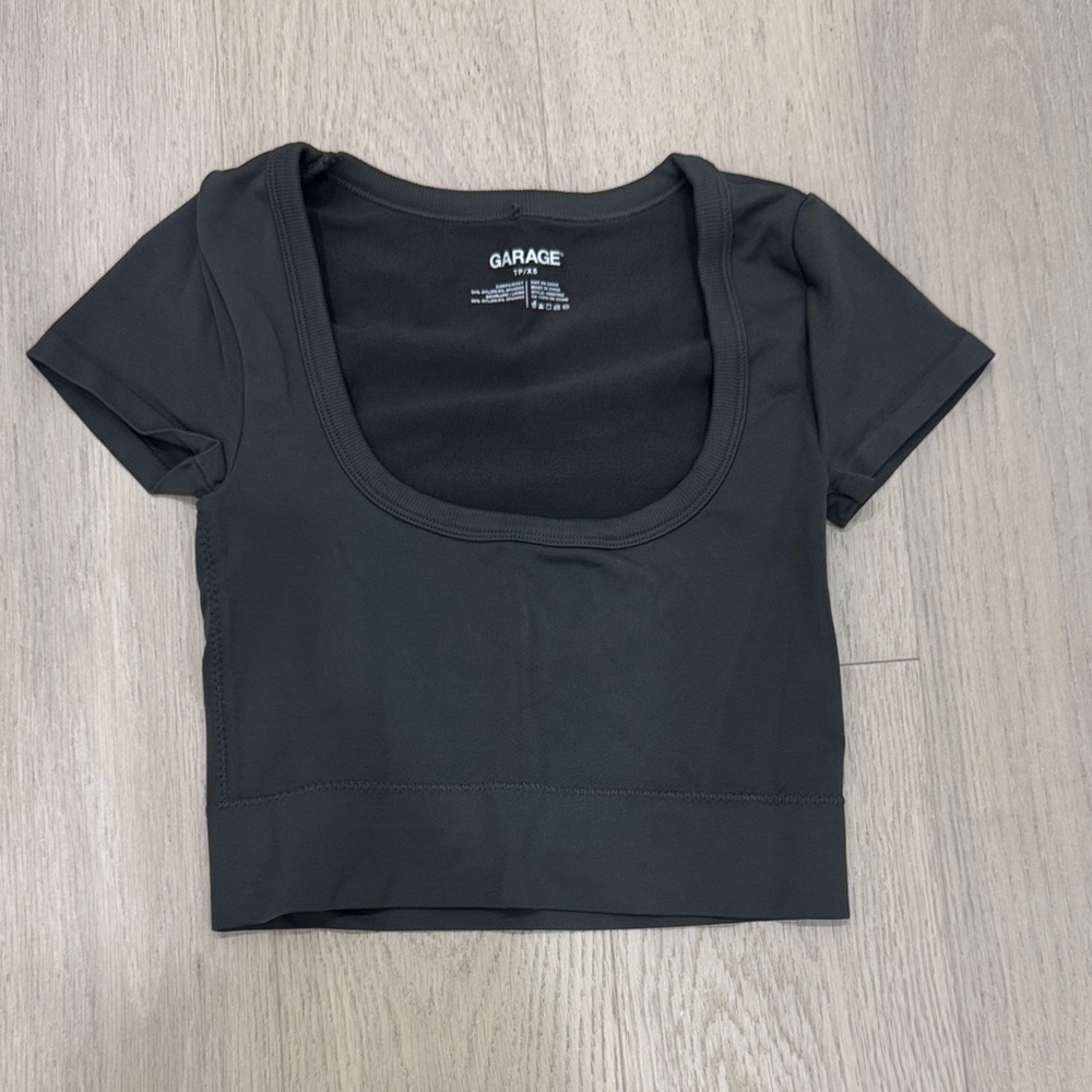Garage Charcoal Women's Crop Top